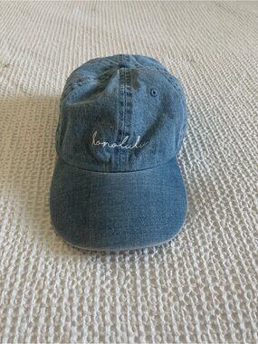 Honolulu, Hawaii Embroidered Denim Baseball Cap